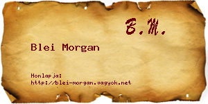 Blei Morgan névjegykártya